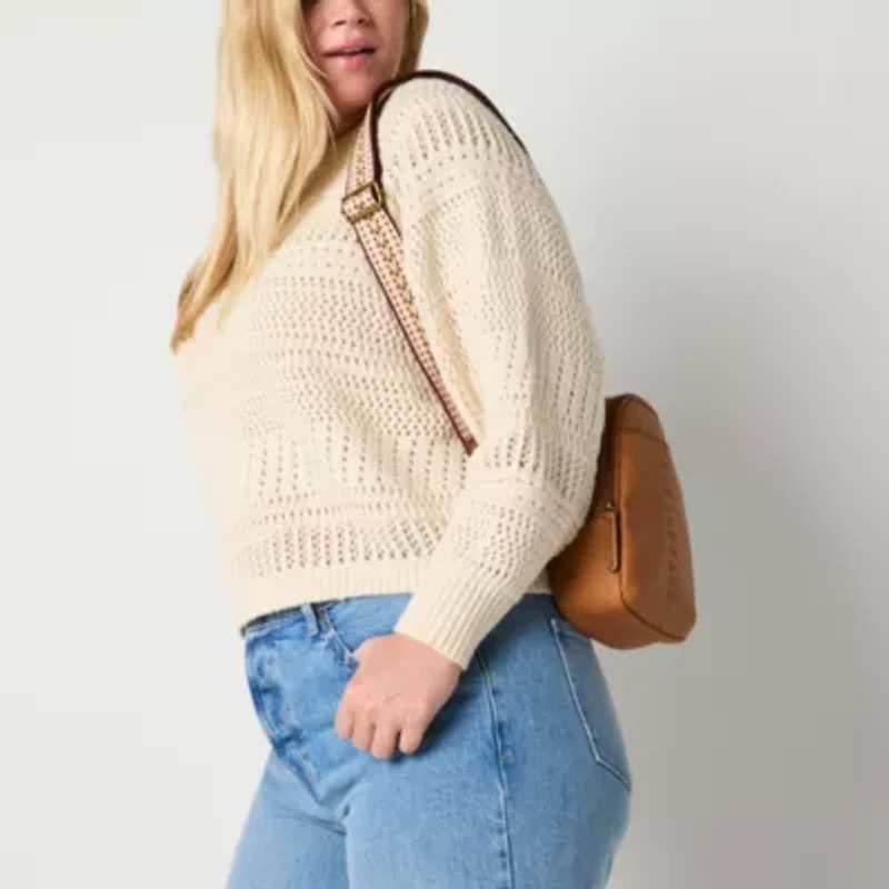 a.n.a Womens Crew Neck Long Sleeve Pullover Sweater