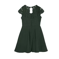 Rare Editions Big Kid Girls Short Sleeve Cap Skater Dress