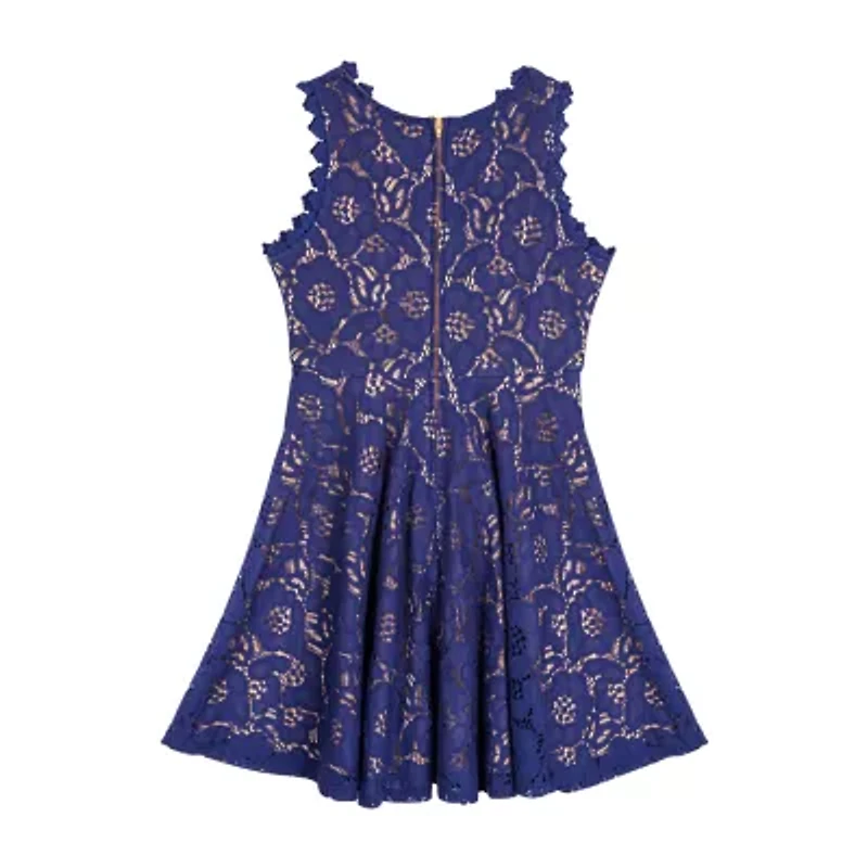 Rare Editions Big Kid Girls Sleeveless Skater Dress