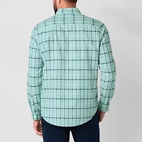 St. John's Bay Performance Oxford Mens Long Sleeve Slim Fit Button-Down Shirt