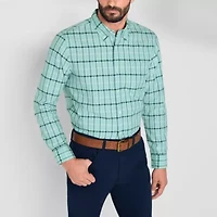 St. John's Bay Performance Oxford Mens Long Sleeve Slim Fit Button-Down Shirt