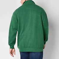 U.S. Polo Assn. Mens Mock Neck Long Sleeve Big and Tall Quarter-Zip Pullover