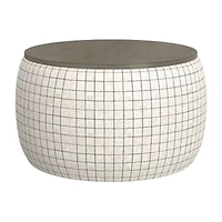 Home Point Loines Storage Geometric Ottoman