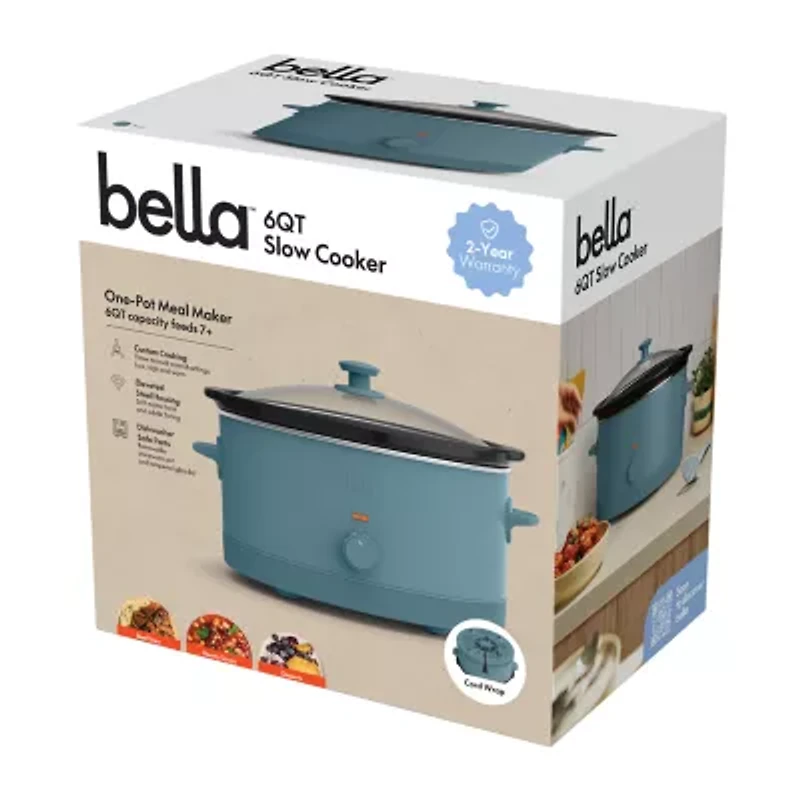 bella 6Qt Manual Slow Cooker, Fits-anywhere™ kitchenware