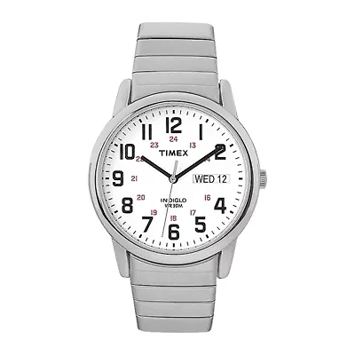 Timex® Easy Reader Mens Stainless Steel Expansion Strap Watch T2N0919J