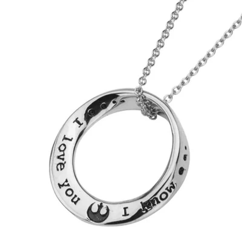 Star Wars® Stainless Steel Mobius Circle Pendant Necklace