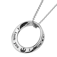 Star Wars® Stainless Steel Mobius Circle Pendant Necklace