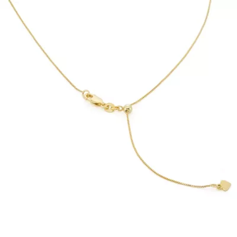Unisex Adult 14K Gold Over Silver 22 Inch Box Chain Necklace