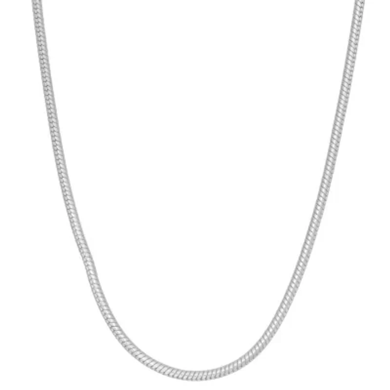 Unisex Adult Sterling Silver 24 Inch Chain Necklace