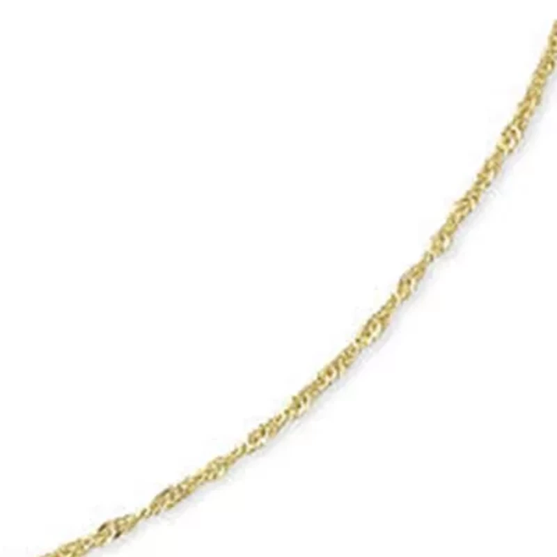 Made In Italy 14K Yellow Gold 18" Singapore Chain Necklace