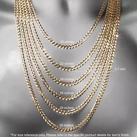 Made In Italy Mens 10K Yellow Gold 22" 6mm Semi-Solid Curb Chain Necklace