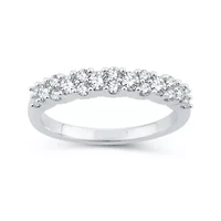 Womens 1/ CT. T.W. Natural White Diamond 10K Gold Wedding Band