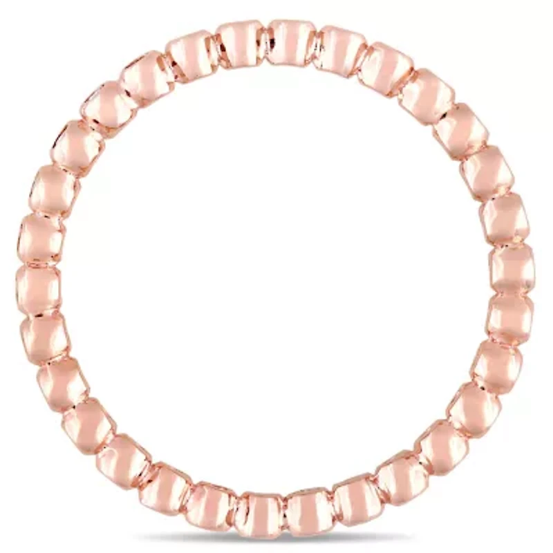 Womens 1/4 CT. T.W. Natural White Diamond 10K Rose Gold Eternity Wedding Band