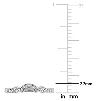 Womens 1/10 CT. T.W. Natural White Diamond 10K Gold Wedding Ring Enhancer