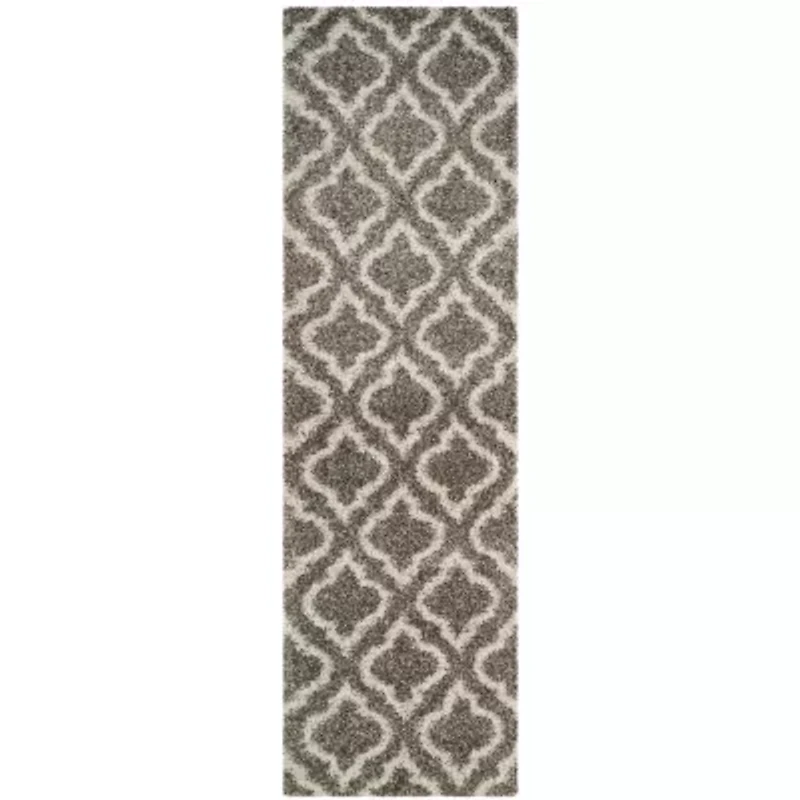Safavieh Hudson Shag Collection Toireasa Geometric Runner Rug