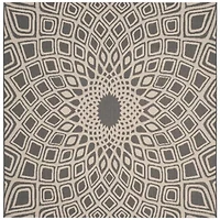 Safavieh Courtyard Collection Jacinth Geometric Indoor/Outdoor Square Area Rug