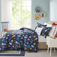 Intelligent Design Kids Conner Transportation Comforter Set with decorative pillow