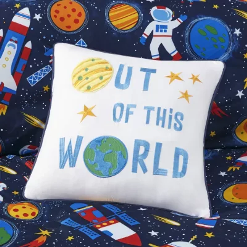 Intelligent Design Kids Conner Transportation Comforter Set with decorative pillow