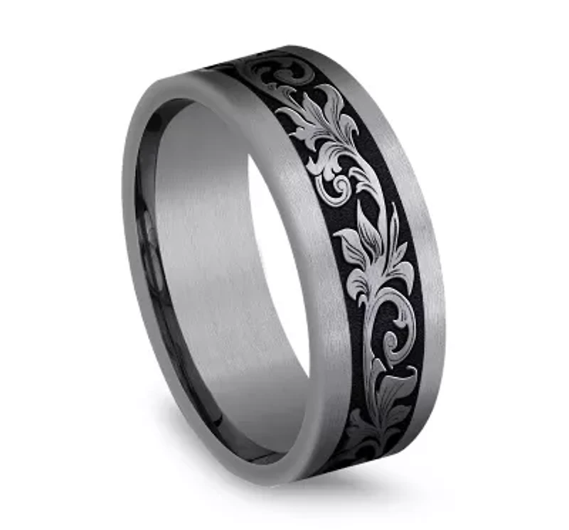 Mens 8MM Tantalum Titanium Wedding Band
