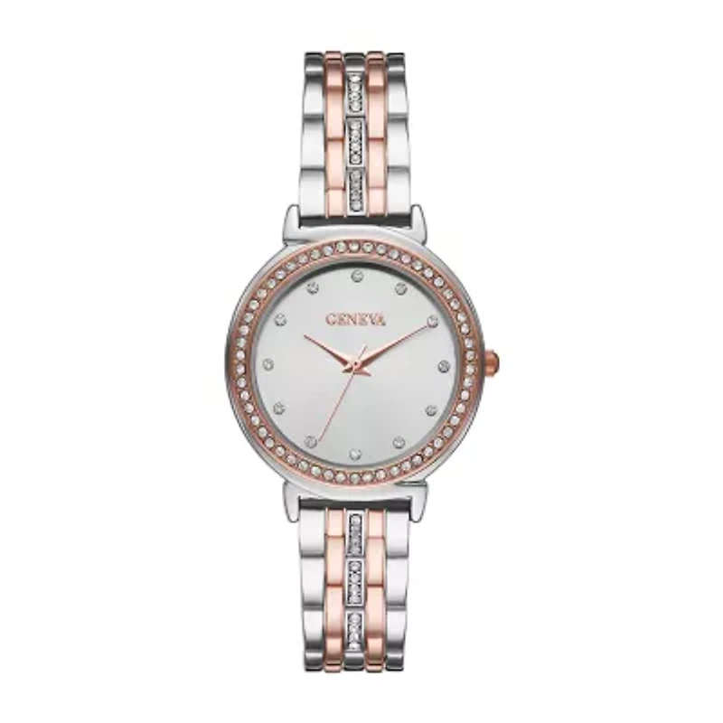 Geneva Ladies Womens Crystal Accent Two Tone Bracelet Watch Fmdjm236