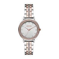Geneva Ladies Womens Crystal Accent Two Tone Bracelet Watch Fmdjm236