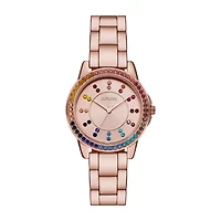 Geneva Ladies Womens Crystal Accent Rose Goldtone Bracelet Watch Fmdjm240