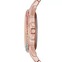 Geneva Ladies Womens Crystal Accent Rose Goldtone Bracelet Watch Fmdjm240