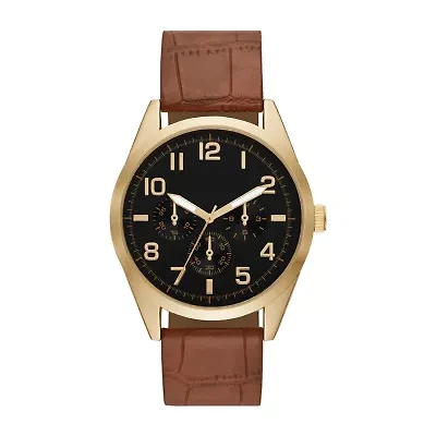 Opp Mens Brown Strap Watch Fmdjo225
