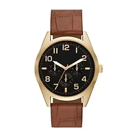 Opp Mens Brown Strap Watch Fmdjo225