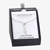 Sparkle Allure Womens Cubic Zirconia Bolo Bracelet