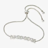 Sparkle Allure Womens Cubic Zirconia Bolo Bracelet