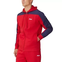 FILA Mens Long Sleeve Embroidered Zipper Active Hoodie
