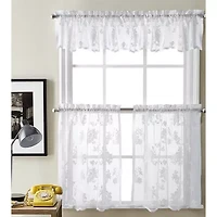 CHF Sibella Lace 2-pc. Rod Pocket Window Tier