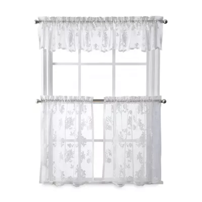 CHF Sibella Lace 2-pc. Rod Pocket Window Tier