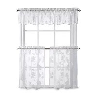 CHF Sibella Lace 2-pc. Rod Pocket Window Tier