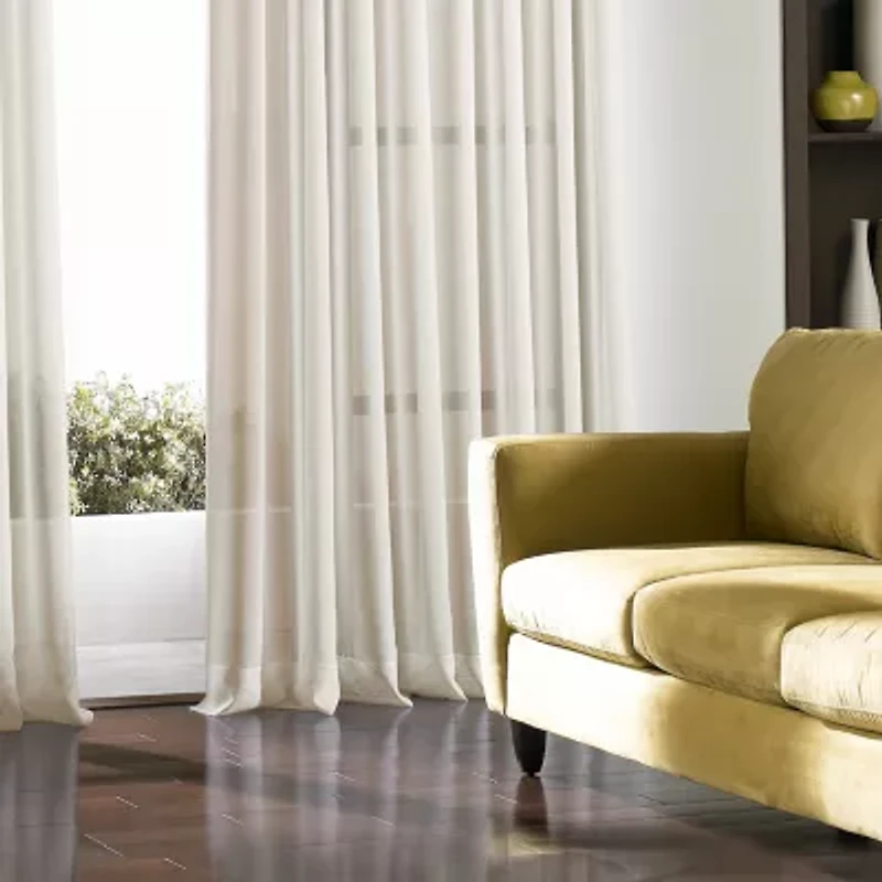 CHF Soho Grommet Top Sheer Single Curtain Panel