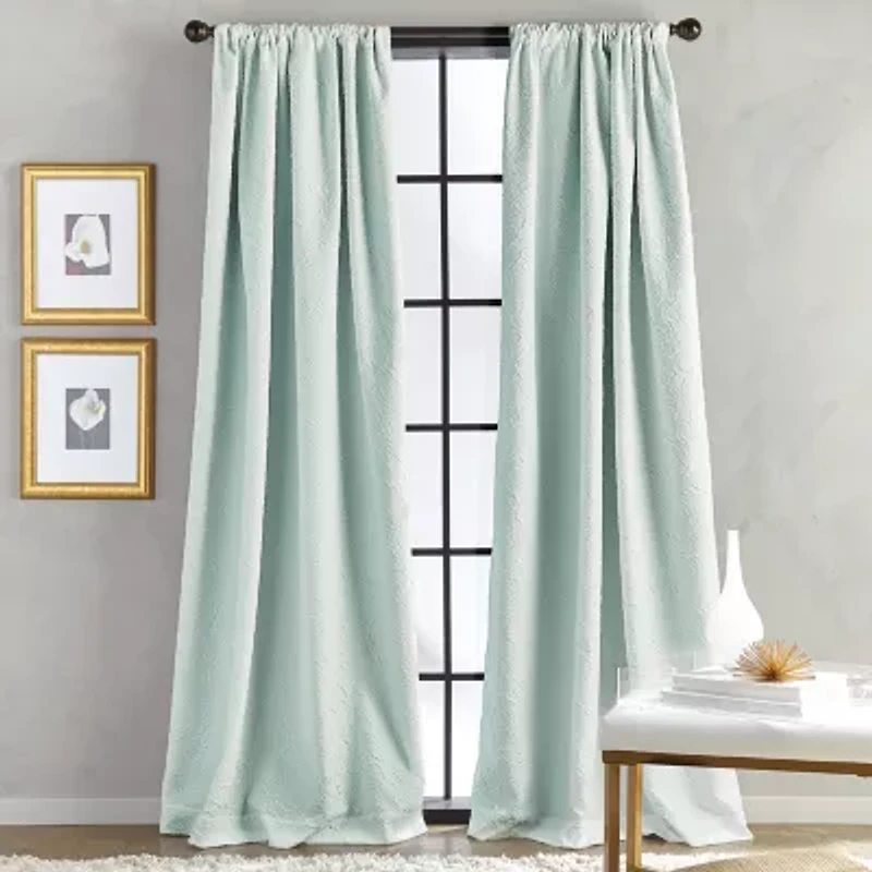 CHF Bloomsbury Rod Pocket Light-Filtering Single Curtain Panel