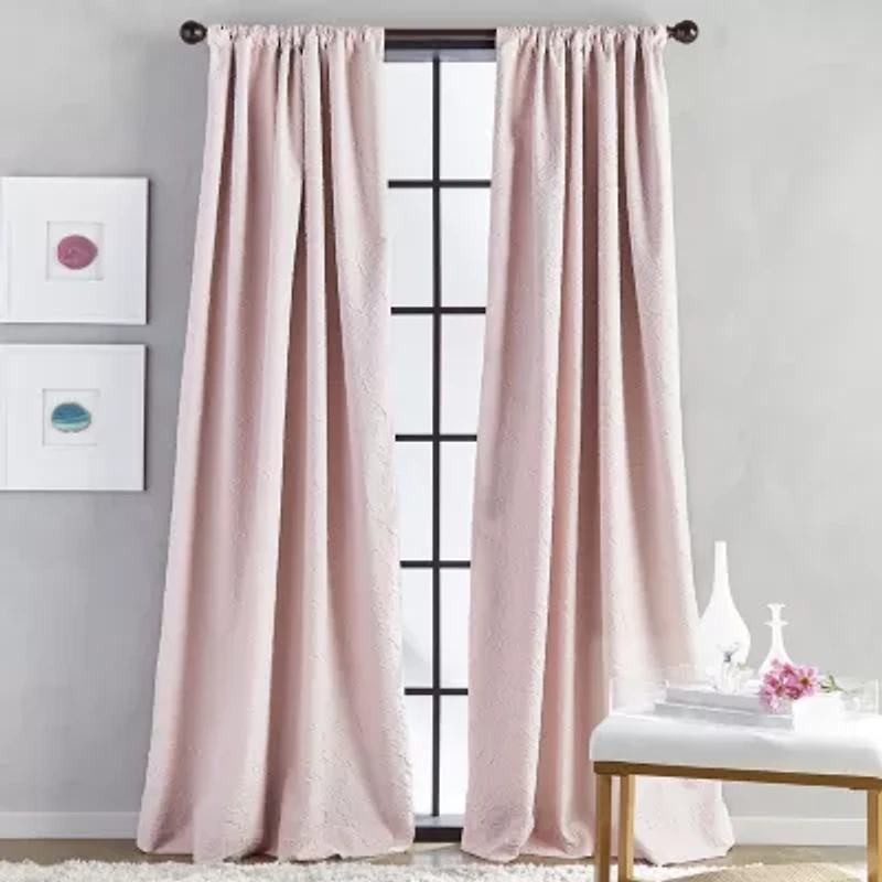 CHF Bloomsbury Rod Pocket Light-Filtering Single Curtain Panel