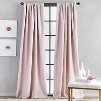 CHF Bloomsbury Rod Pocket Light-Filtering Single Curtain Panel