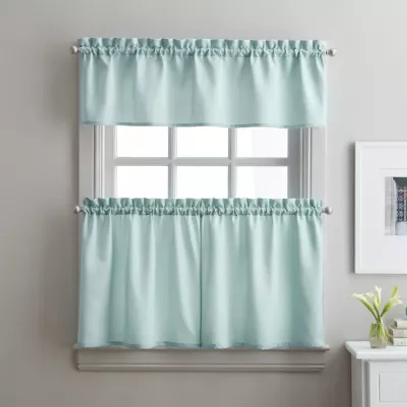 CHF Solid Twill 3-pc. Rod Pocket Window Tier