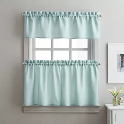 CHF Solid Twill 3-pc. Rod Pocket Window Tier