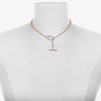 Bijoux Bar Pave Toggle Womens 16 Inch Link Chain Necklace