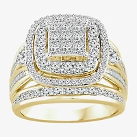 Womens 2 CT. T.W. Natural White Diamond 10K Gold Engagement Ring