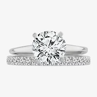2 1/2 CT. T.W. Lab-Grown (F / VS2) Diamond Round Solitaire Bridal Set 10K or 14K Gold