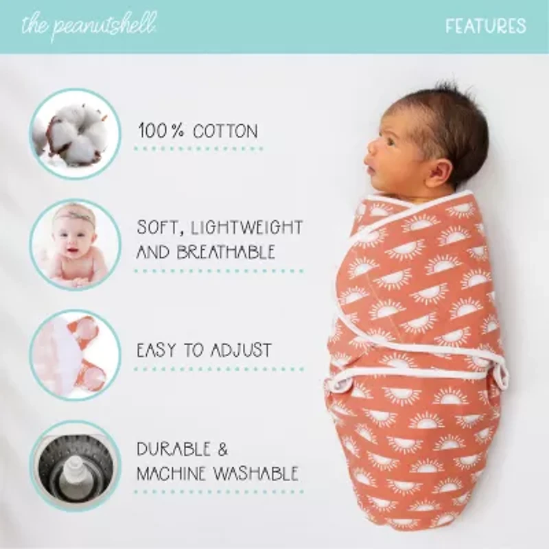 The Peanutshell Safari 3-pc. Swaddle Blanket