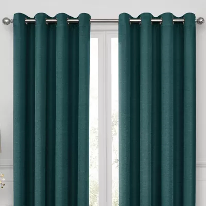 Max Blackout Prescott Grommet Top 100% Single Curtain Panel