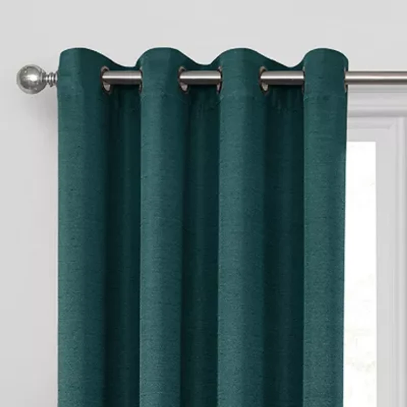 Max Blackout Prescott Grommet Top 100% Single Curtain Panel