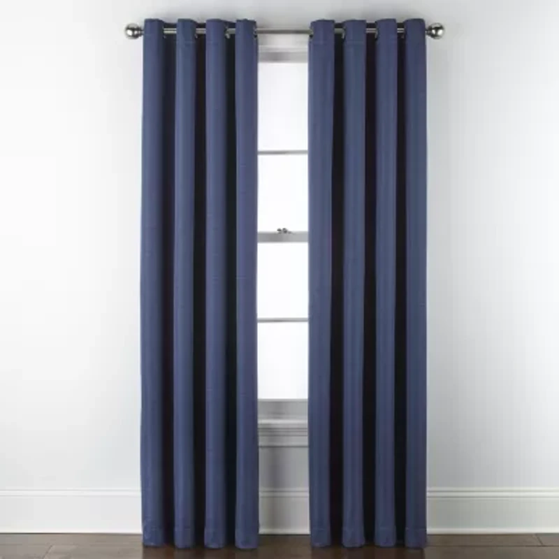 Max Blackout Prescott Grommet Top 100% Single Curtain Panel