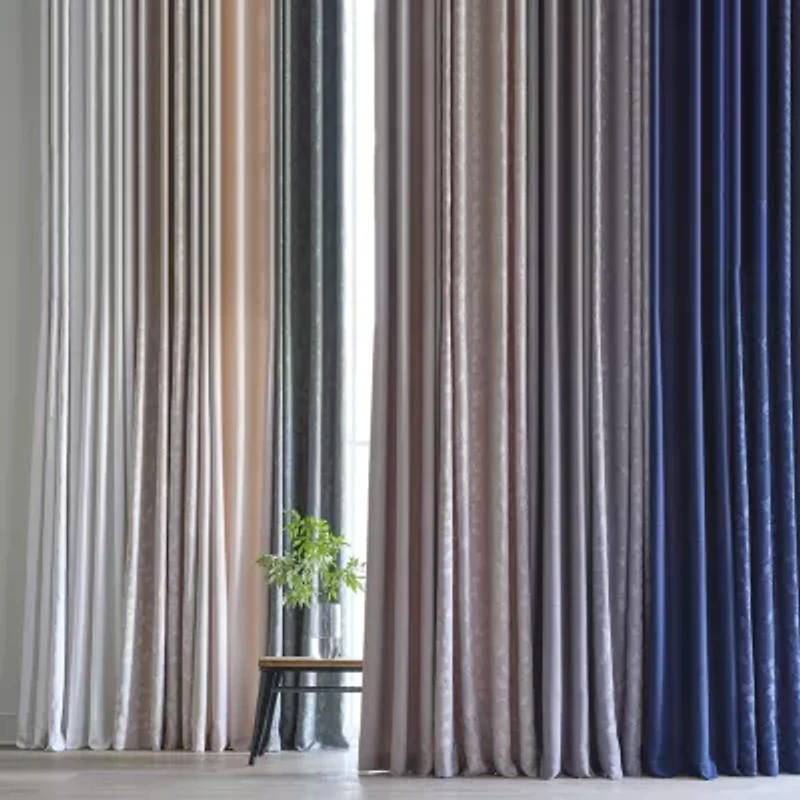 Linden Street Gwen Basketweave Grommet Top Light-Filtering Single Curtain Panel