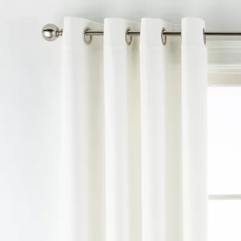 Linden Street Gwen Basketweave Grommet Top Light-Filtering Single Curtain Panel